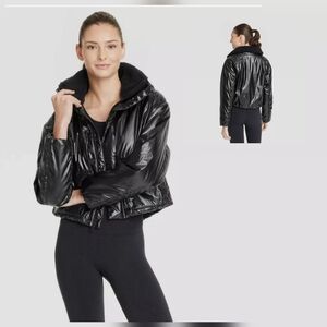 NEW! All In Motion Black Midweight Puffer Jacket